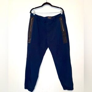 Navy Blue Karl Lagerfeld Trousers with Zipper Pockets